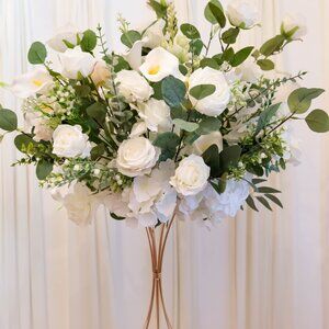 Wedding/Event Floral Centerpiece with Gold Stand